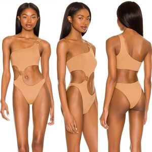L*SPACE X Tessa Brooks Tessa One Piece Swimsuit In Camel Size Medium New